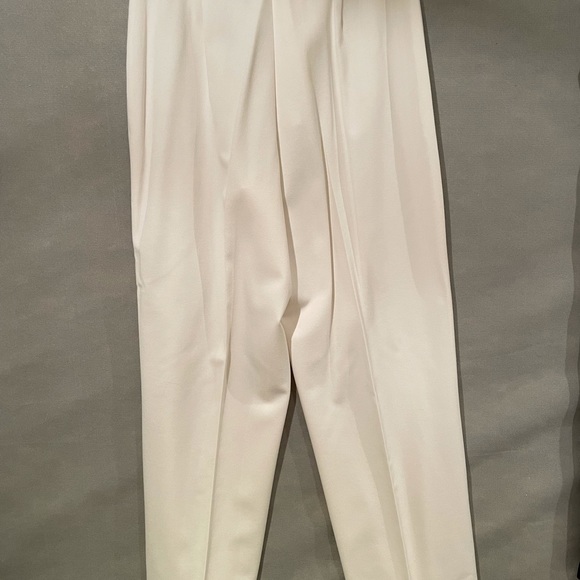 Vintage straight leg trouser. white size10 - Picture 2 of 3